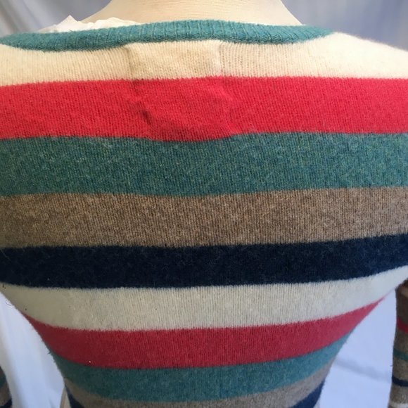 Telluride Clothing Co Stripe Heart Sweater Vintage Womens Sm Fine Merino Wool - Picture 9 of 13